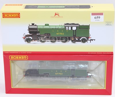 Lot 659 - Hornby R3461 2-6-4 tank loco LNER green...