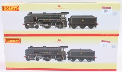 Lot 663 - Two Hornby ‘Schools’ class 4-4-0 locos &...