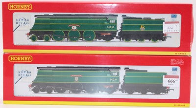 Lot 666 - Two Hornby BB/WC class 4-6-2 locos & tenders,...