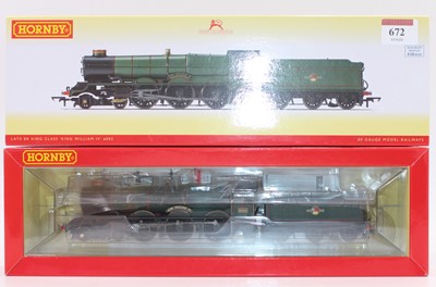 Lot 672 - Hornby R3409 BR (late) King class loco &...