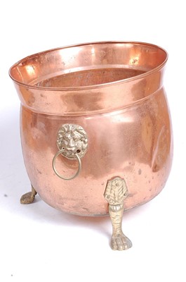 Lot 12 - An early 20th century copper and brass...