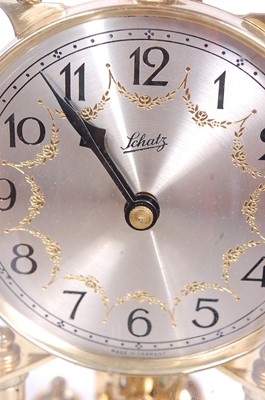 Lot 18 - A 20th century Schatz brass anniversary clock,...