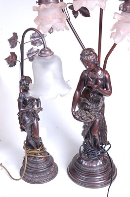 Lot 21 - A 20th century French style resin three-branch...