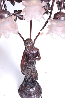 Lot 21 - A 20th century French style resin three-branch...