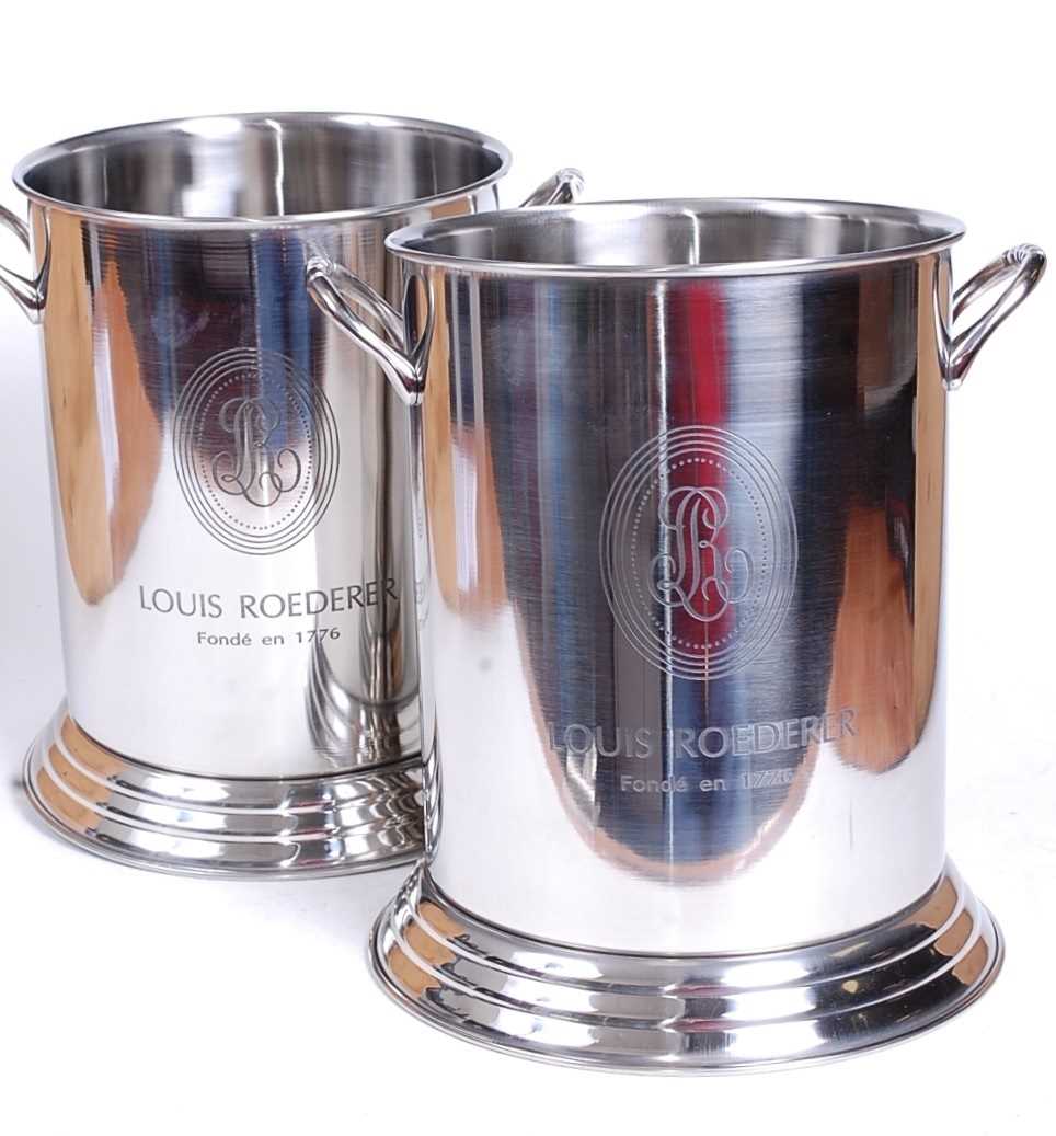 Lot 26 - A pair of reproduction plated wine coolers,...