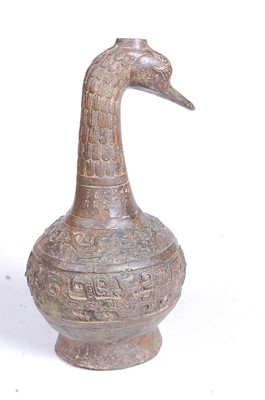 Lot 30 - A Chinese bronze archaic style vase, the neck...