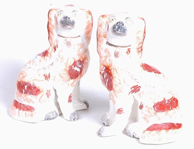 Lot 36 - A pair of Staffordshire pottery models of...