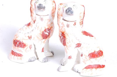 Lot 36 - A pair of Staffordshire pottery models of...