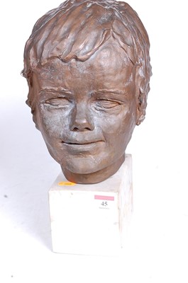 Lot 45 - A 20th century plaster portrait head of a...