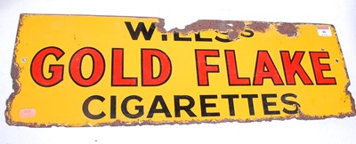 Lot 46 - A Will's Gold Flake Cigarettes enamel...