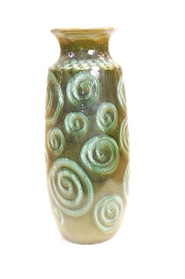 Lot 53 - A 1970s German green glazed vase, the flared...