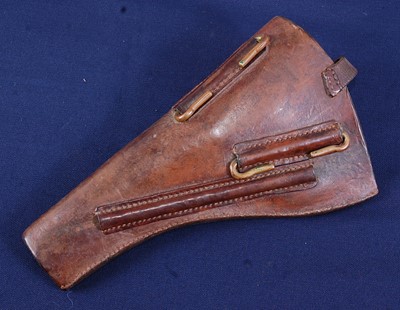 Lot 121 - A British 1908 pattern open top brown leather...