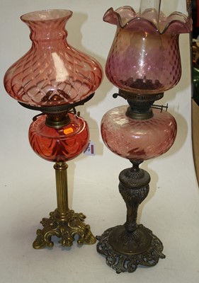 Lot 156 - A late 19th century brass and rose-tinted...