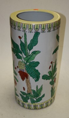 Lot 161 - A 20th century Chinese style cylinder umbrella...