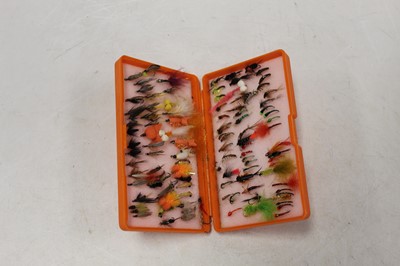 Lot 181 - A box containing a collection of fishing...