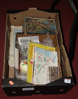 Lot 188 - A box containing a collection of various items,...
