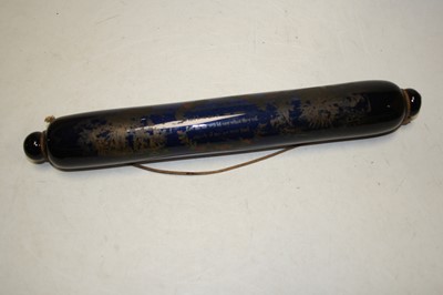 Lot 90 - A 19th century Nailsea type glass rolling pin,...