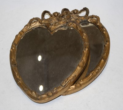 Lot 109 - A pair of 20th century gilt framed heart...
