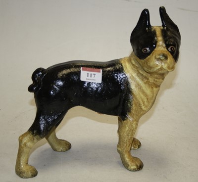 Lot 117 - A cast metal model of a pug dog, height 24cm