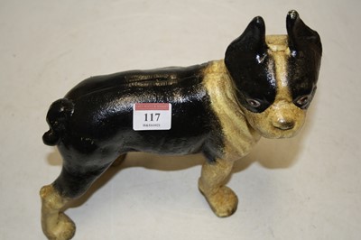 Lot 117 - A cast metal model of a pug dog, height 24cm