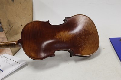 Lot 127 - A 20th century student's violin, cased