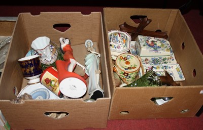 Lot 198 - Two boxes of miscellaneous items to include a...