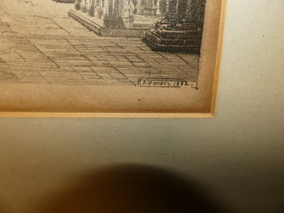 Lot 1035 - Robert Farren - Ely Cathedral, engraving,...