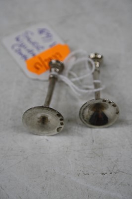 Lot 297 - A pair of late Victorian miniature silver...