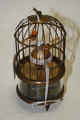 Lot 269 - A reproduction singing bird in cage clockwork...