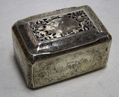 Lot 274 - An early 20th century white metal casket of...