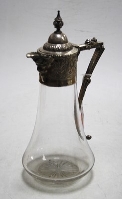 Lot 280 - A Victorian style claret jug having a clear...