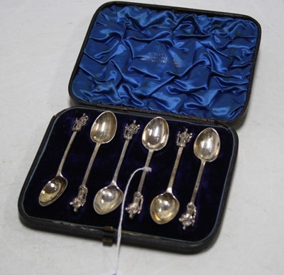 Lot 284 - A set of six Victorian silver apostle spoons...