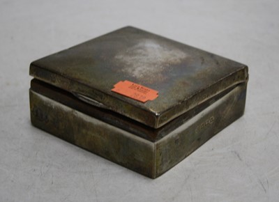 Lot 286 - An Edwardian silver clad table cigarette box...