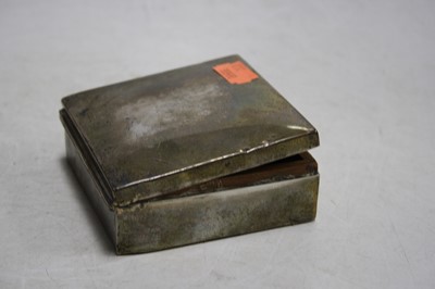 Lot 286 - An Edwardian silver clad table cigarette box...