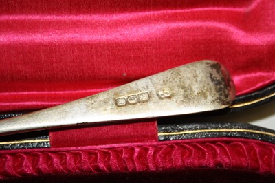Lot 291 - An Edwardian silver christening fork with...