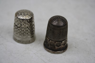 Three Antique Victorian Sterling Silver Thimbles - One by Charles