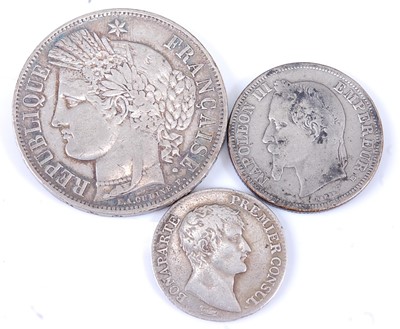 Lot 2197 - France, 1803/04 1 franc, obv; Napoleon bust...