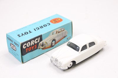 Lot 1906 - Corgi Toys, 208 Jaguar 2.4 litre, white body...