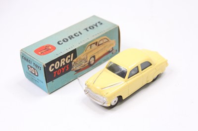 Lot 1910 - Corgi Toys, 203, Vauxhall Velox Saloon, yellow...