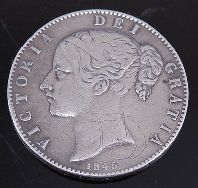 Lot 2132 - Great Britain, 1845 crown, Victoria young bust...