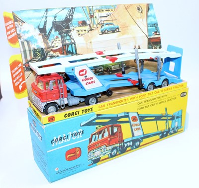 Lot 1962 - A Corgi Toys 1138 Car Transporter with Ford...