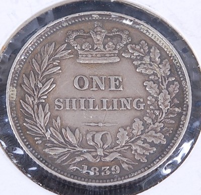 Lot 2147 - Great Britain, 1839 shilling, Victoria second...