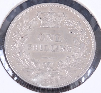 Lot 2129 - Great Britain, 1867 shilling, Victoria 2nd...