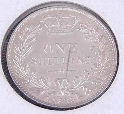 Lot 2162 - Great Britain, 1862 shilling, Victoria young...