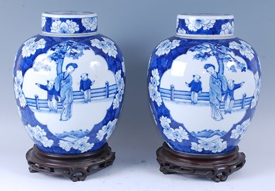 Lot 2450 - A pair of 19th century Chinese export blue and...