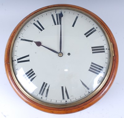 Lot 2562 - A Victorian faded mahogany cased school clock,...