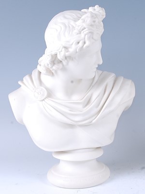 Lot 2058 - A Copeland Parian bust of the Apollo Belvedere...