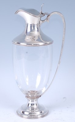 Lot 2269 - A modern silver and glass claret jug, all...