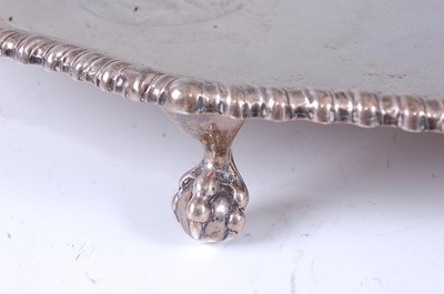 Lot 2145 - A Georgian style silver salver, having a...