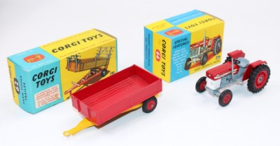 Lot 1979 - A Corgi Toys farming implement diecast group,...